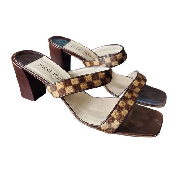 Louis Vuitton Pony Hair Mule Sandals - Women's Size 40 - Picture 1 of 8